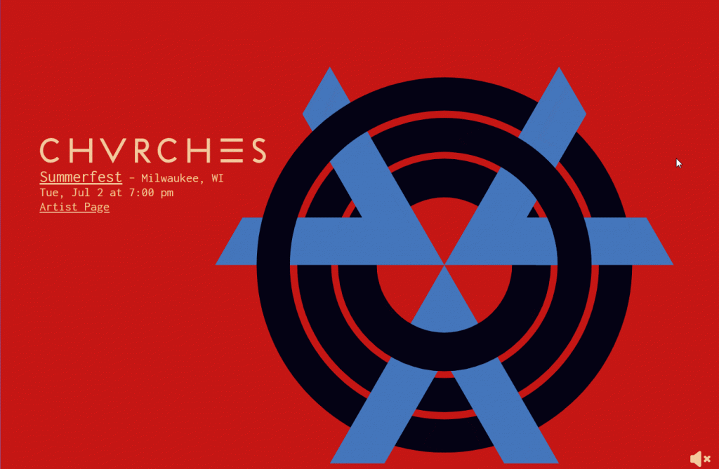 A recording of the implemented CHVRCHES poster